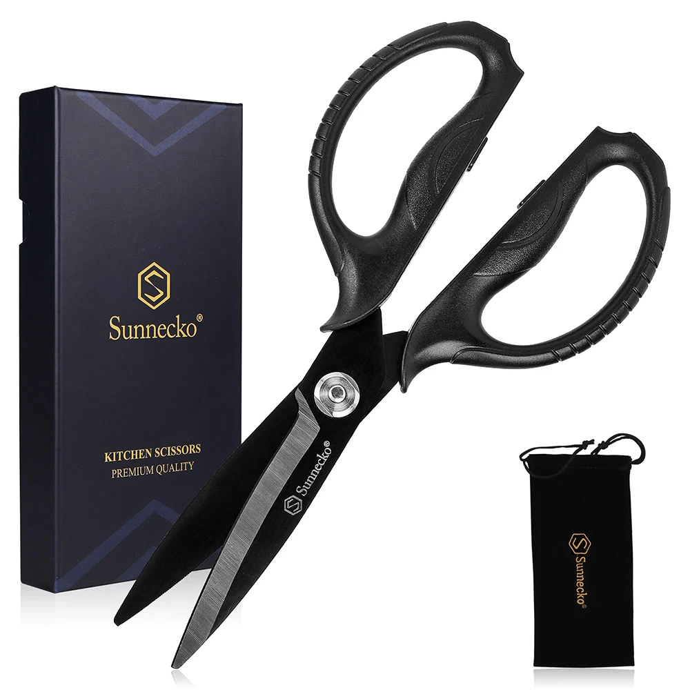 Sunnecko Cleaver Knife and Kitchen Scissors VG10 Damascus Steel Vegetable Meat Cutting Knife Ultra Sharp Slicing Cutlery Tools