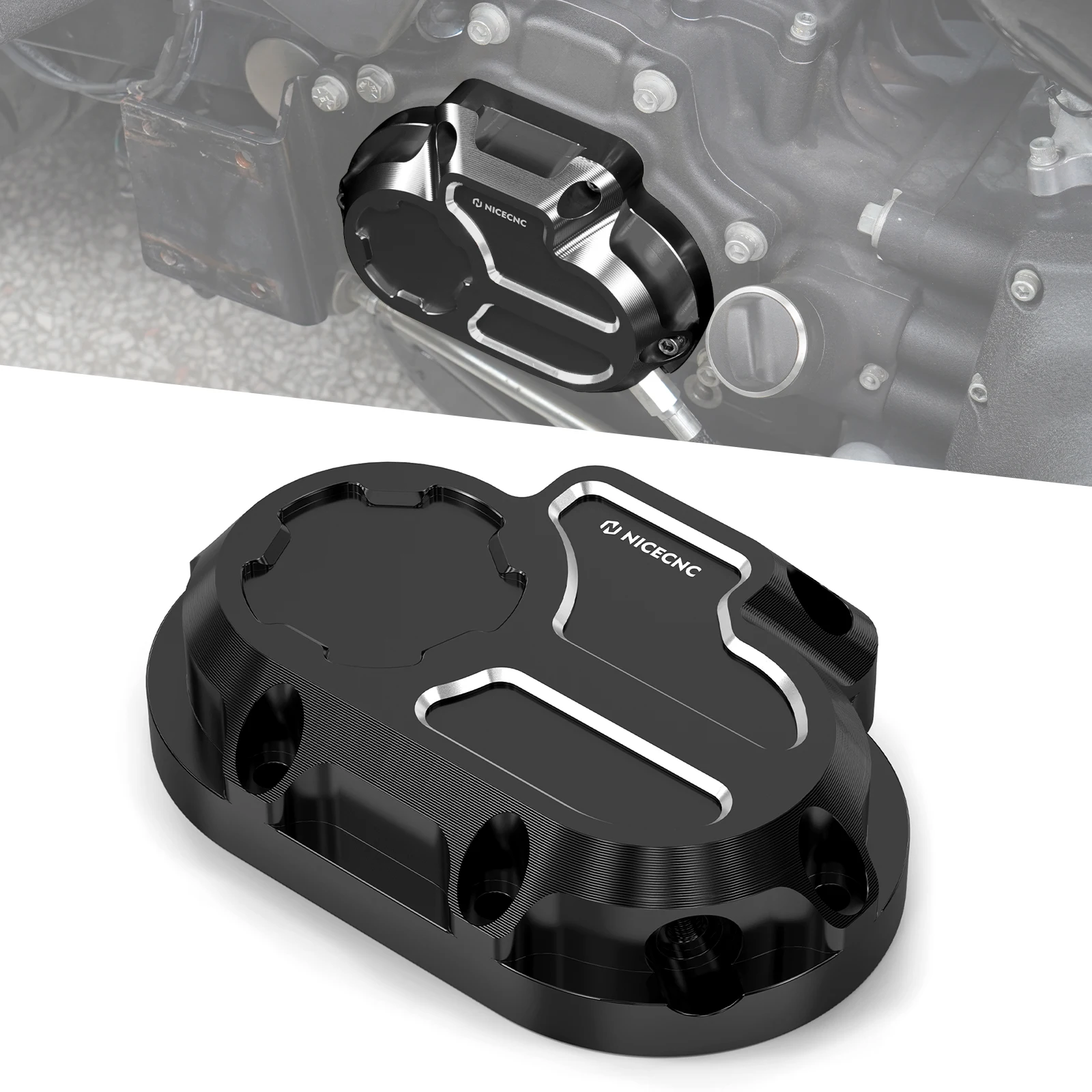 For 06-17 Harley Dyna Street Bob Low Rider Fat Bob Wide Glide Road Glide Street Glide Road King Transmission Side Cover 37116‑06