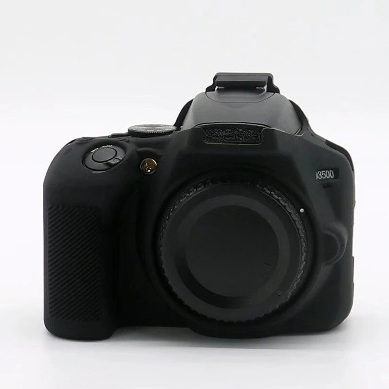 Protective Soft Rubber Silicone Armor Skin For Nikon D3500 Silicone Case Camera Bag photography case bag+1 PCS Free Cleaning Pen