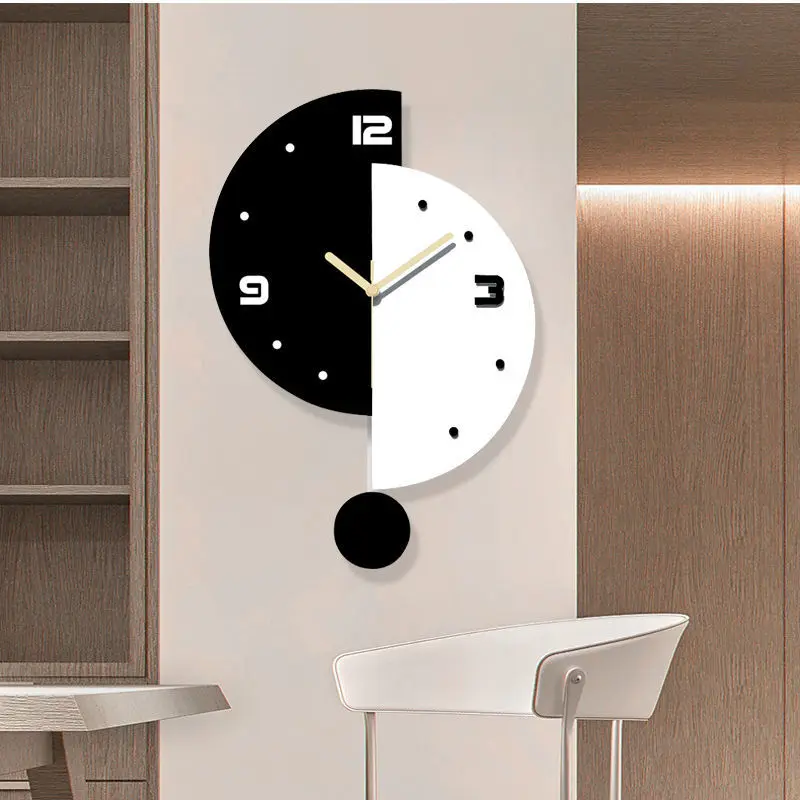 Acrylic Swing Wall Clock Living Room Bedroom Mute Home Fashion Clocks Decor Modern Design Da Duwa Sati Decoration