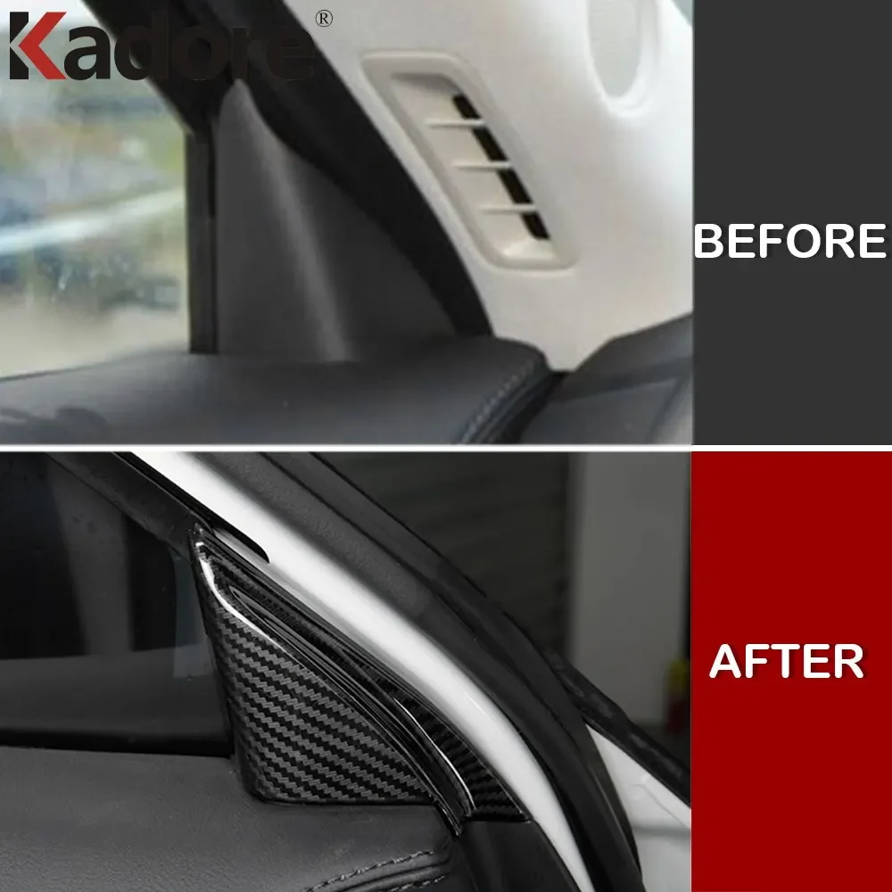 For Mazda CX-5 CX5 CX8 2017-2024 KF Interior Front Window Side Triangle Corner Cover Trim A Pillar Car Decoration Accessories