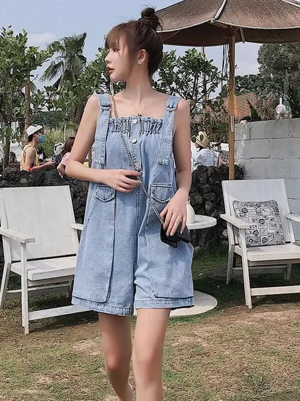 

Утягивающий джинсовый комбинезон, женские летние тонкие модные джинсовые комбинезоны большого размера для полных сестер мм