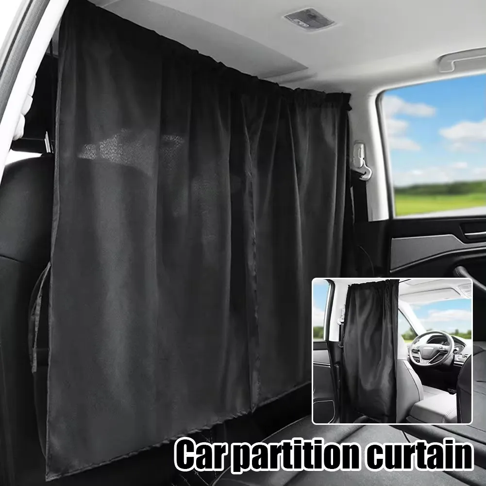 

2Pcs Car Isolation Curtain Sealed Taxi Cab Partition Protection Commercial Vehicle Air-Conditioning Sunshade And Privacy Curtain