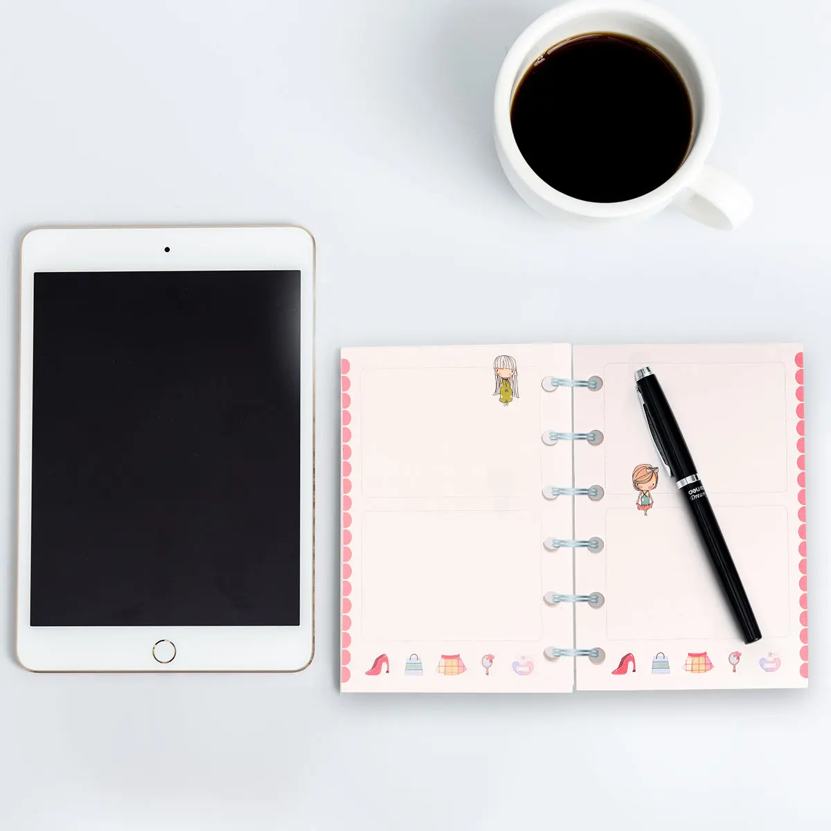 

3PCS Paper Replacement Core Papers Smooth Surface Spiral Hole Office Loose-Leaf Paper Notebook Refill