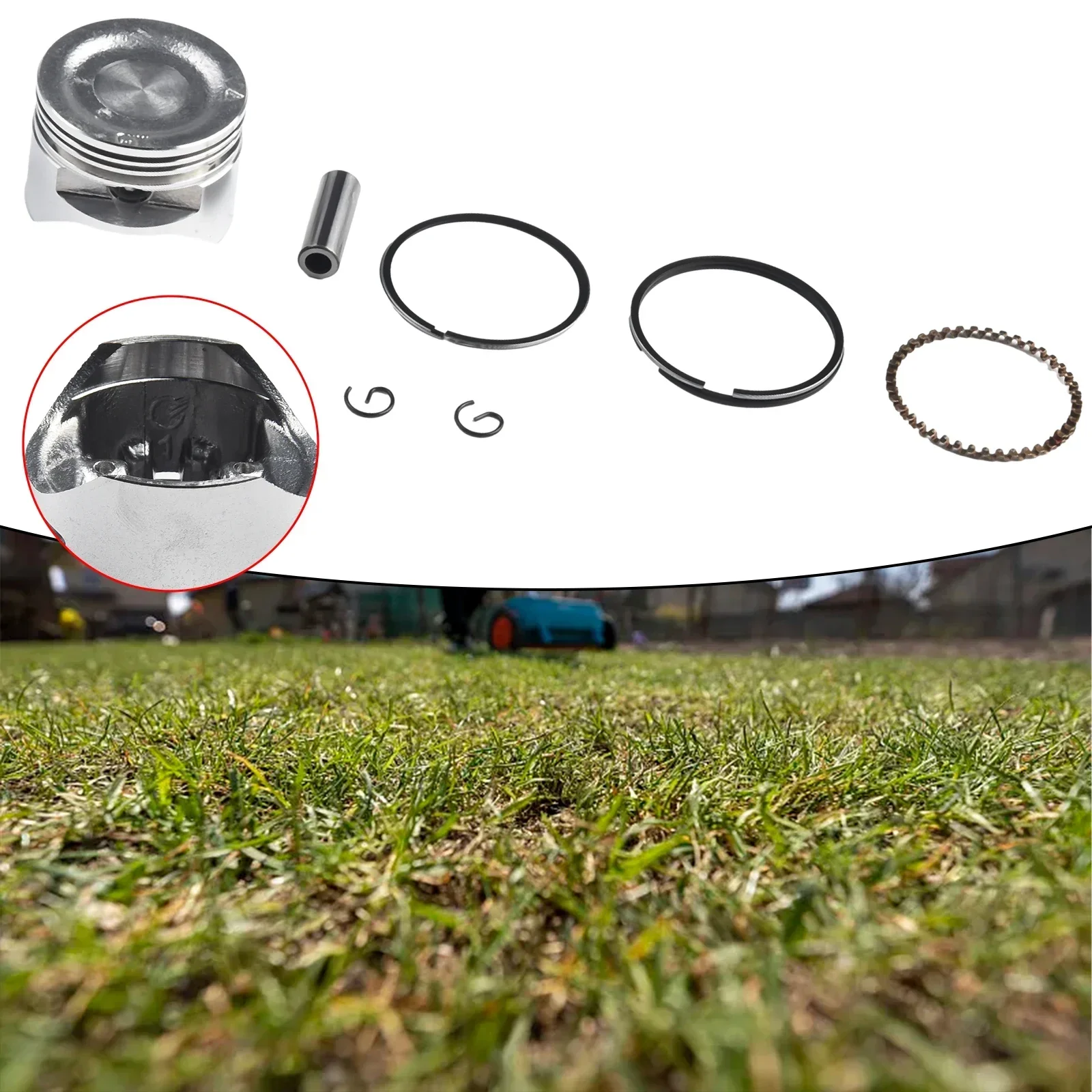 Motor Brush Cutter Lawn Mower Peças Kit de pistão padrão, Pin Rings Clips Set para Honda GX35, GX35NT, HHT35S, UMK435, 39 mm