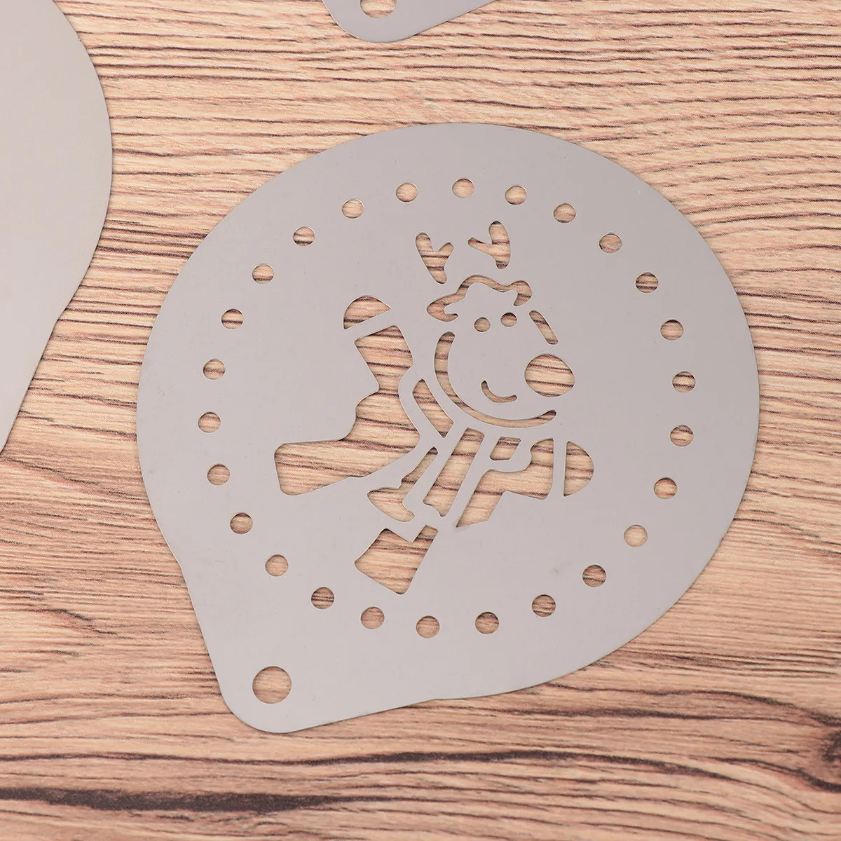 1Set Coffee Stencils Stainless Steel Wear Resistant DIY Cappuccino Latte Milk Spray Templates Perfect for Latte Art Coffee