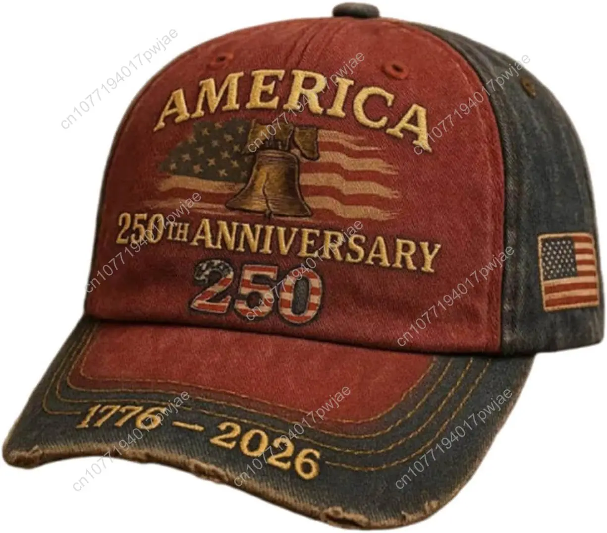 

United States 250th Anniversary Hat USA 250 Anniversary Hat Retro Adjustable Embroidered Patriotic Baseball Cap for Men Women