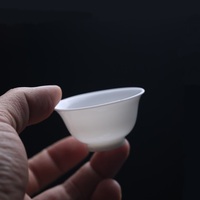 6pcs/lot 30ml Chinese Thin Kung Fu Tea Cup Set Ceramic Cups White Teaware Bowl For Tea Ceremony Chaozhou Teacup