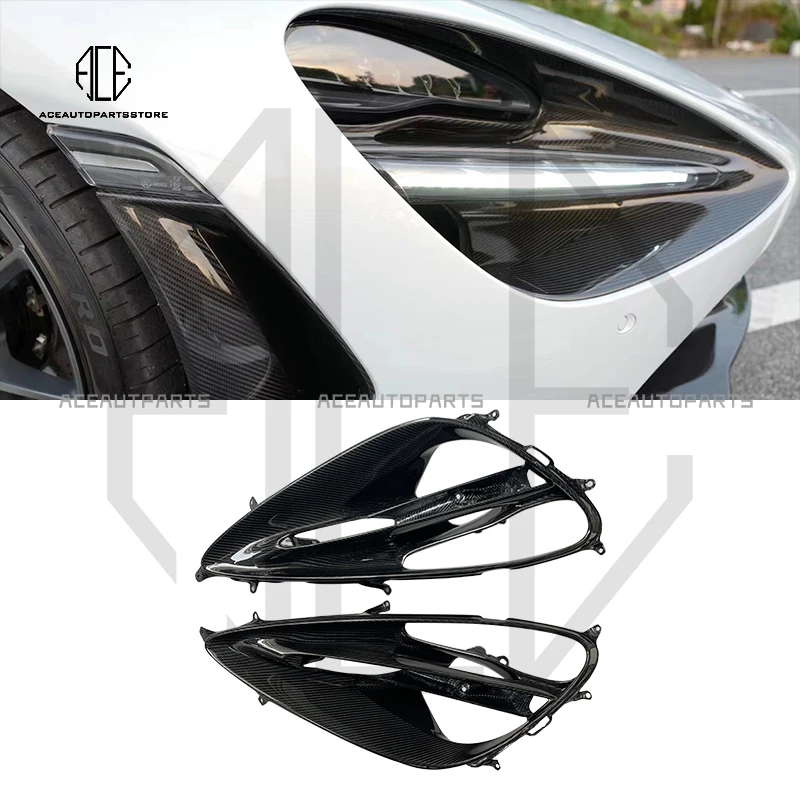 

CF Parts For Mclaren 720s Dry Carbon Fiber Headlight Cover Front Lamp Cover Auto Carbon Parts OEM Style