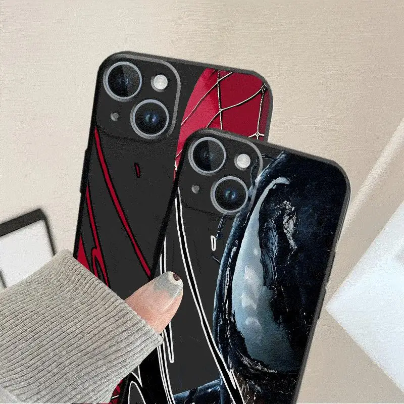 Marvel Spiderman Deadpool Cover Phone Case for iPhone 16 14 13 15 Pro Max 11 Pro 12 Mini SE X XS Max XR 7 8 TPU Soft