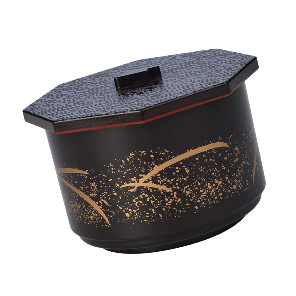 

Japanese Style Soup Bowl ABS Material Non Slip Miso Soup Tureen Thickened Miso Tureen Covered Kitchen Dining Set