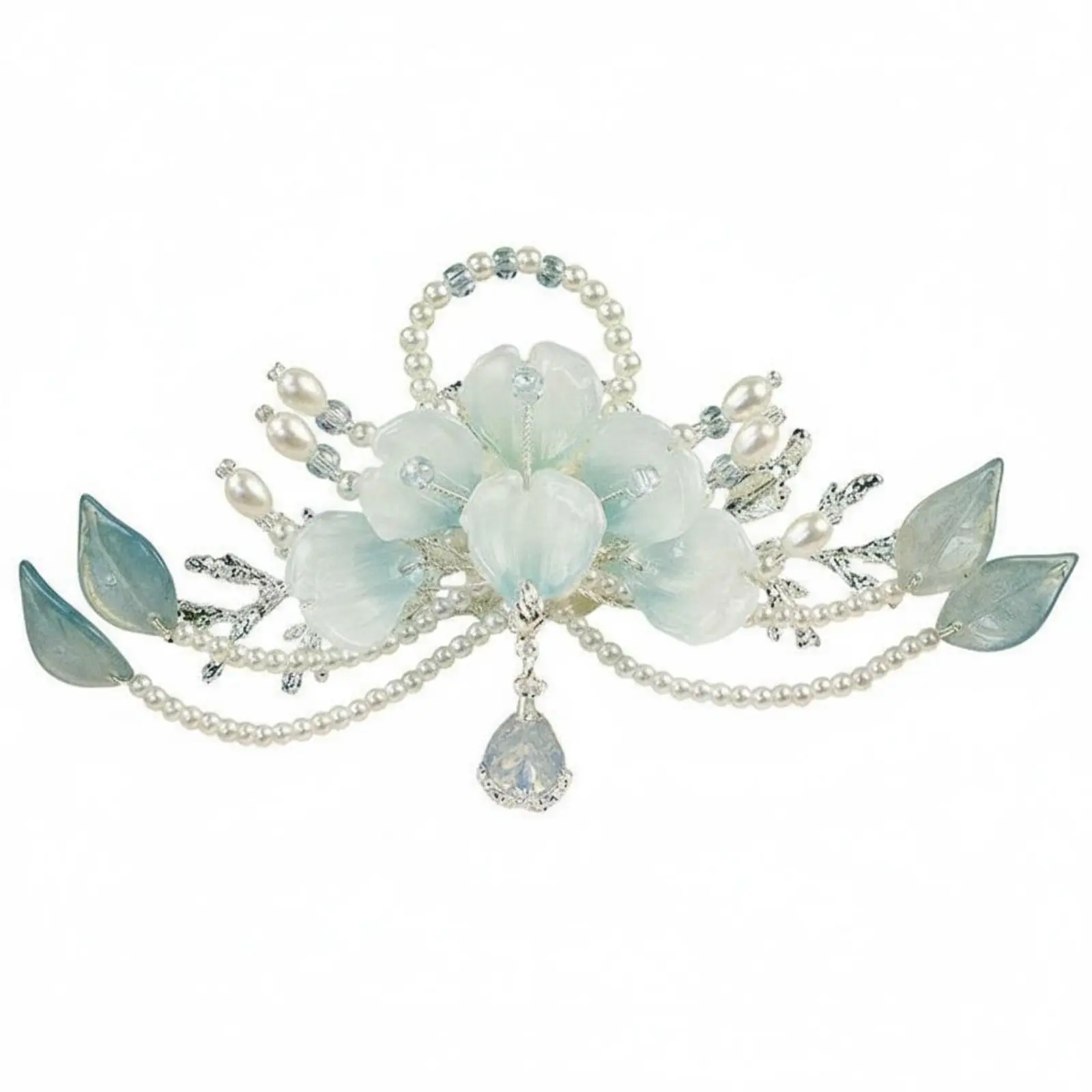 

Peony Flower Headpiece Elegant Design Chinese Design Hair Crown Traditional Chinese Attire Hair Accessory Handmade Bead Flower