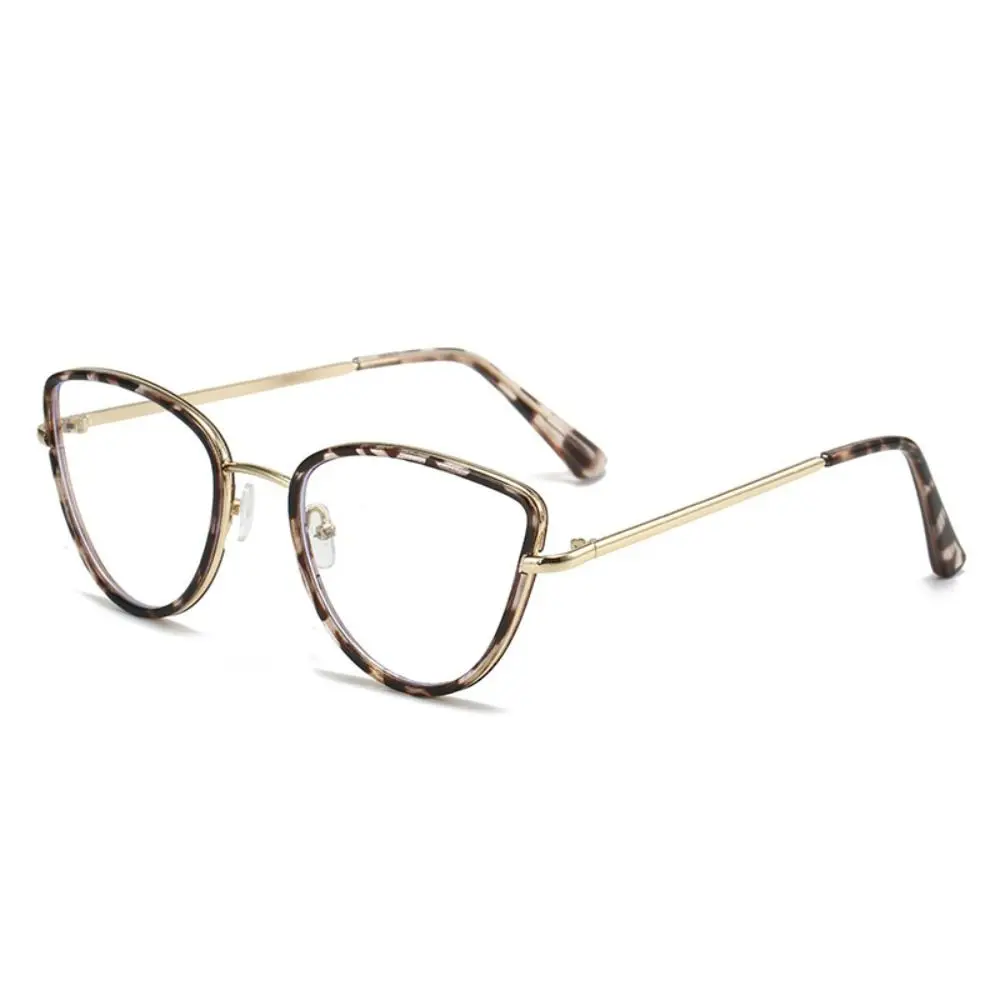 2024 Unique Cat Eye Glasses Retro Fashion Anti Blue Light Glasses Women Men Metal Frame Computer Reading Glasses