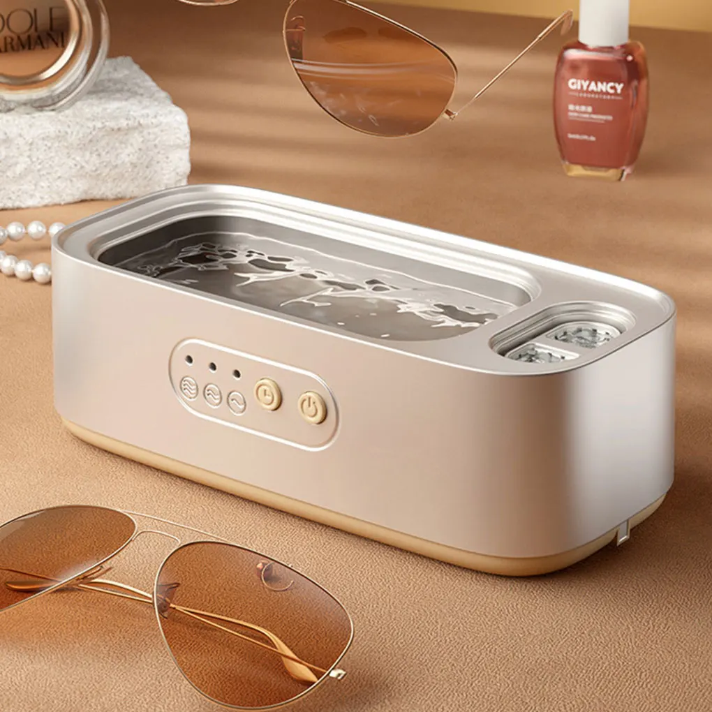 Ultrasonic Glasses Cleaning Machine Dual Compartment Jewelry Eyeglass Third Gear High Frequency Vibration Washing Machine