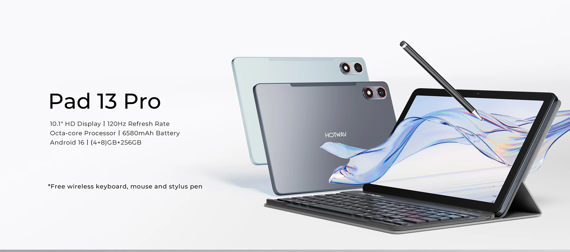 HOTWAV Pad 13 Pro 10,1'' 120Hz Tablet Android 16 Ultra-Dünn & Leichtgewichtig Pad 4GB 256GB 13MP 6580mAh Octa-Core Tablet-PC Neu – Detail 4