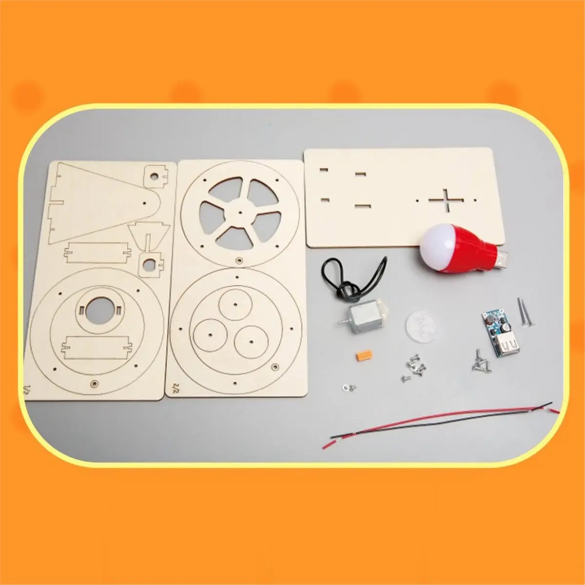 HITL DIY Hand-Cranked Generator Kit Student Science and Technology DIY Kits Handmade Diy Material Pack Experimental Kit
