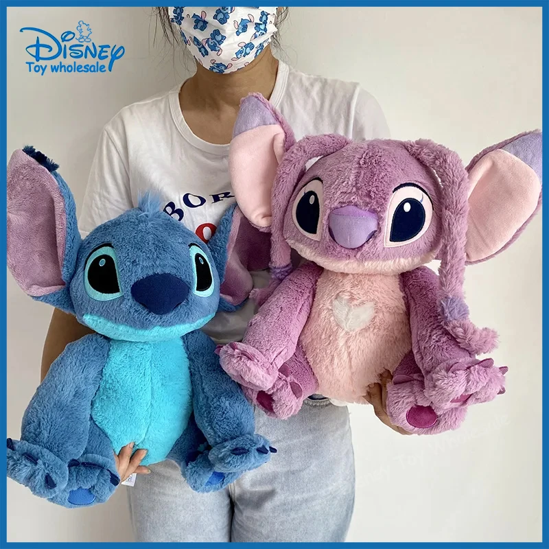 

45cm Disney Lilo & Stitch Stuffed Plush Doll Toy Cartoon Animal Stitch/angel Plush Doll Couple Child Christmas Birthday Gift