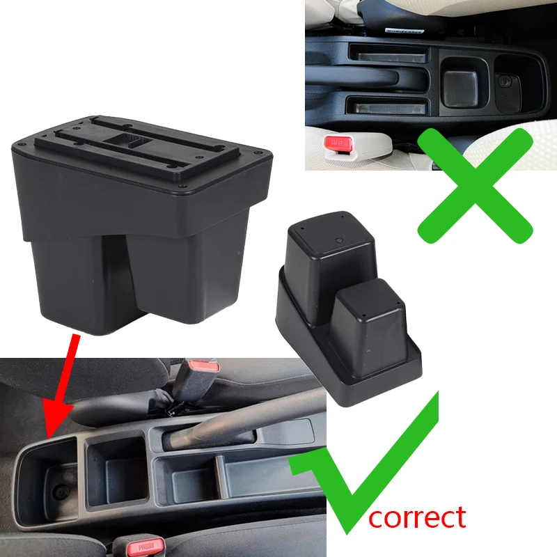 مسند ذراع لمقعد السيارة لهوندا صالح 3 لموسيقى الجاز الداخلية صندوق تخزين وحدة التحكم المركزية مع حامل الكأس 2014-2019 اكسسوارات السيارات الداخلية #2