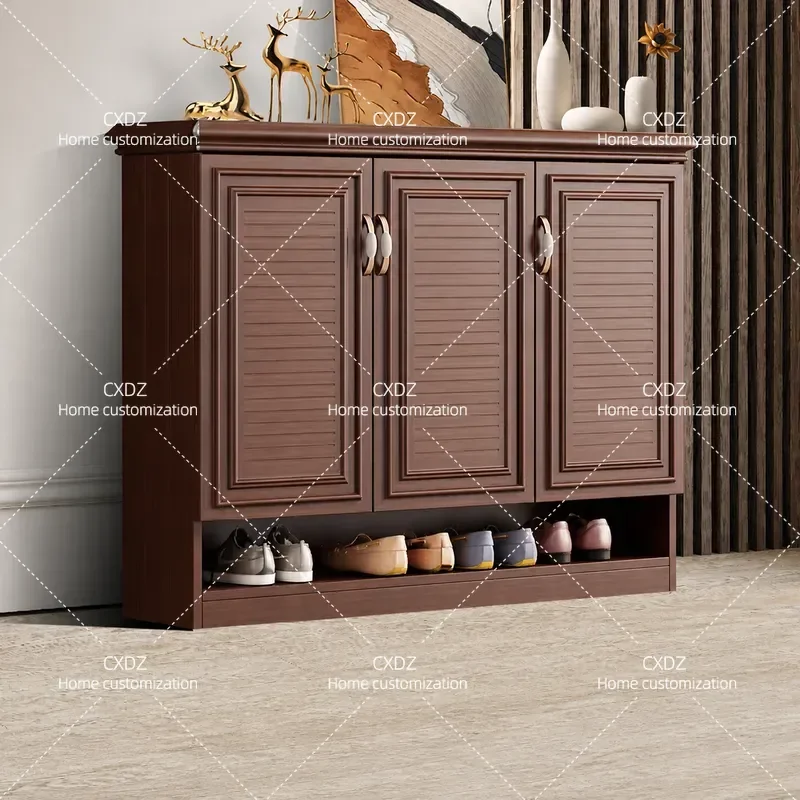 Modern Simple All Aluminum Alloy Shoe Cabinet Brown Waterproof Sunproof Storage for Household Door Outdoor Balcony New