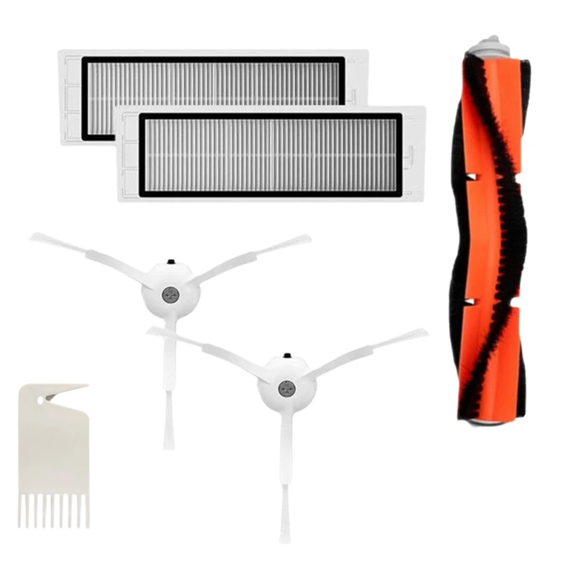 

For Roborock Mijia 1S Accessories, Main Brush, Side Brush Main And Side Brush Filter