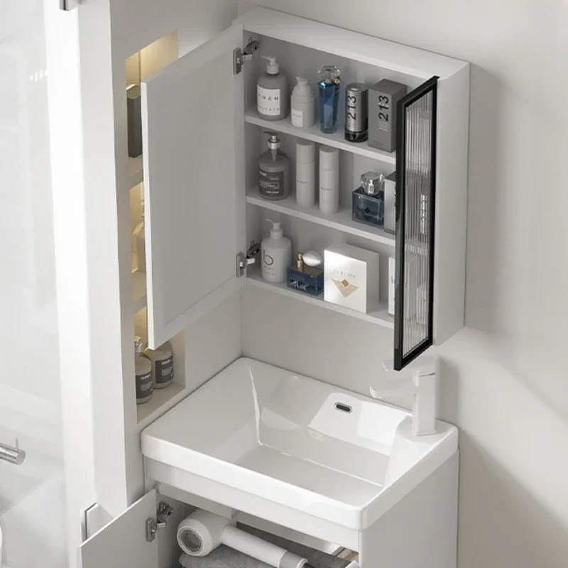 

Wooden furniture Bathroom Cabinet Open Cabinets Wall Pharmacy Column Washbasin Storage Shelf Closed Toilet Kit Mirrors Gabinete