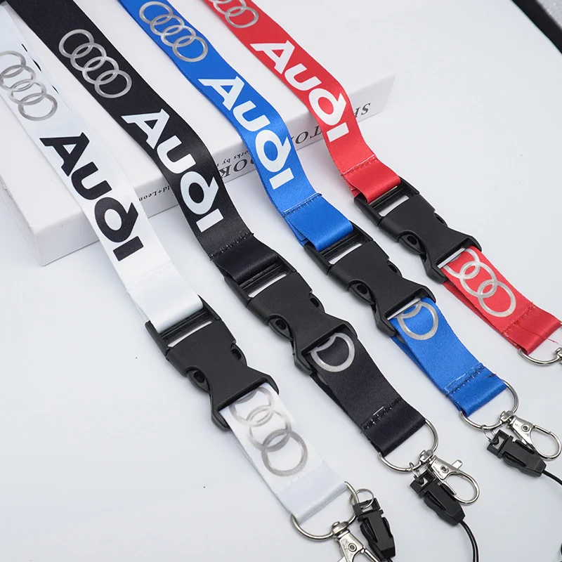 Lanyard Keychain Key Strap Holder&Staff ID Cards For Audi A4 B5 B6 B7 B8 B9 A3 8P 8V 8L A5 A6 C6 C5 C7 4F A1 A7 A8 Accessories