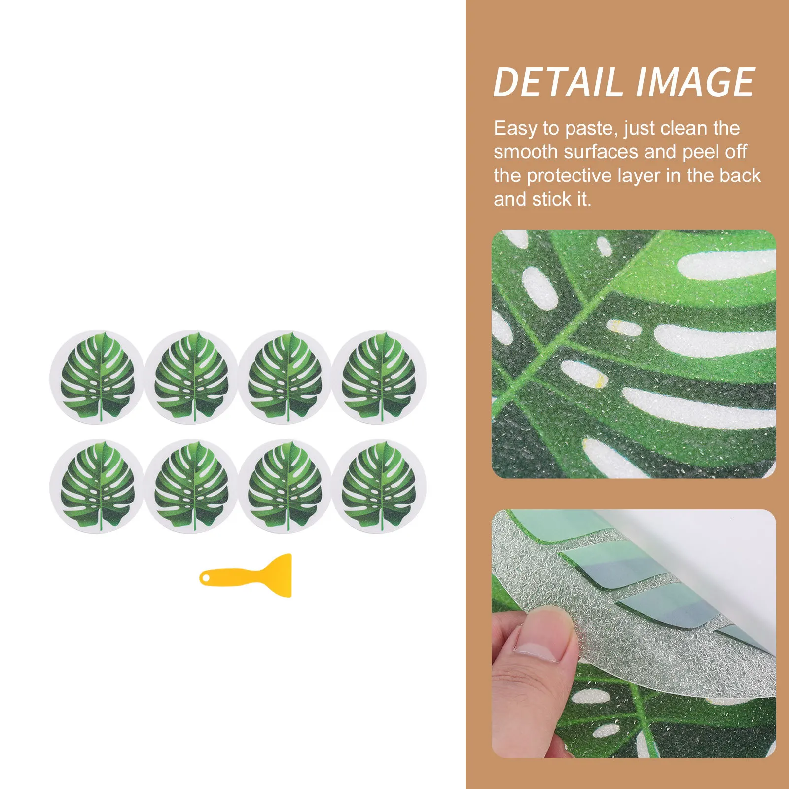 1 ensemble d'autocollants antidérapants pour baignoire, feuilles à forte adhérence, pour les Conditions humides et sèches, Protection de la maison