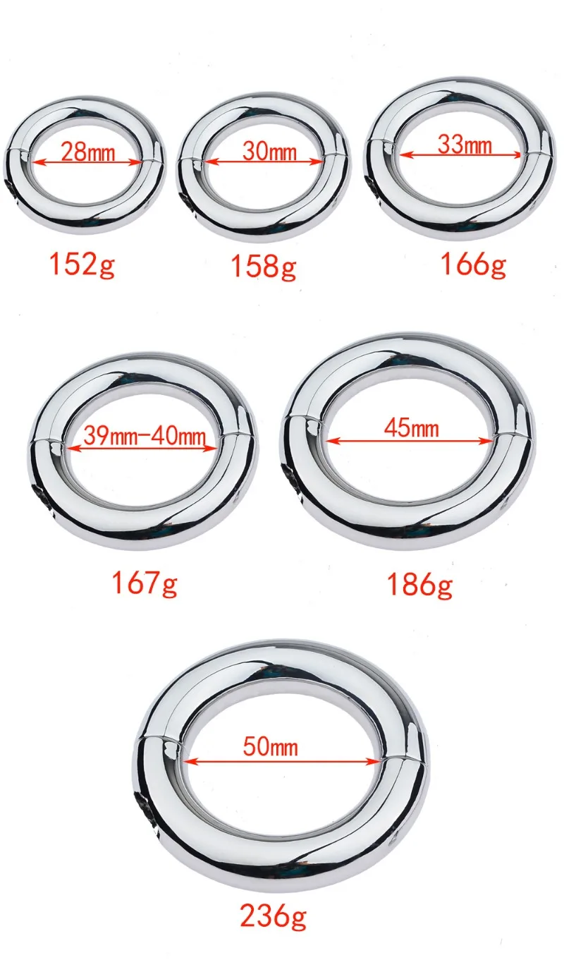 Stainless Steel Cockring Physical Stretching Exercise Male Metal Scrotum Penis Ring Weight-bearing Pendant Flirting Exercise