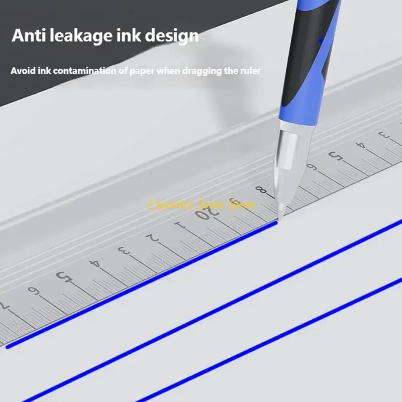 A3PC Engineering Scale Anti Slip Grip Aluminum Ruler Measuring Tool for Architects