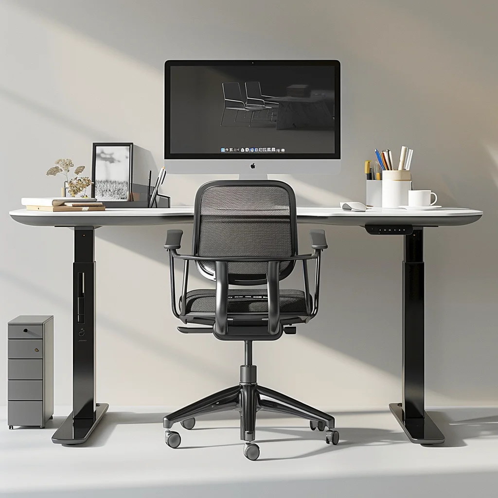 New Trend L Shape Work Adjustable Desk Height Adjustable Standing Lifting Office Desk Indoor Home Furniture