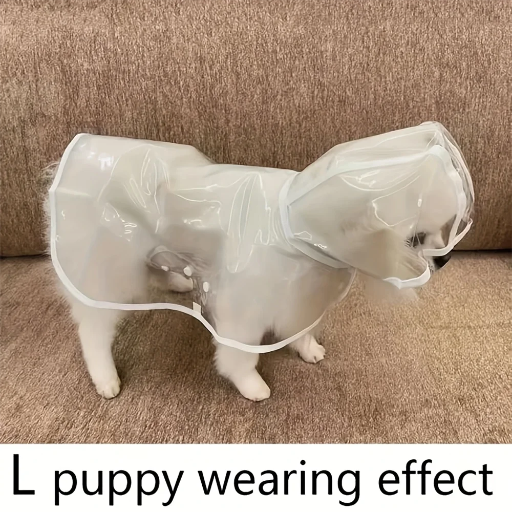 معطف واق من المطر شفاف مقاوم للماء للكلاب الصغيرة والمتوسطة تيدي بيشون فريز يوم ممطر المشي سترة المطر للحيوانات الأليفة