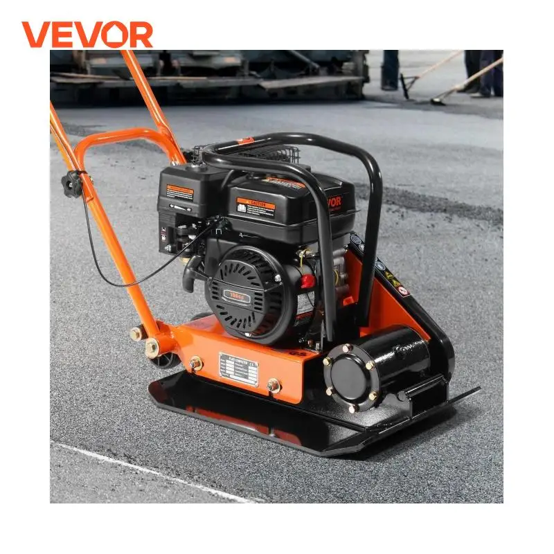 VEVOR Gasoline Plate Compactor 2.8/6.5 HP Force Vibratory Compaction Tamper For Walkways, Patios, Asphalts, Paver Landscaping