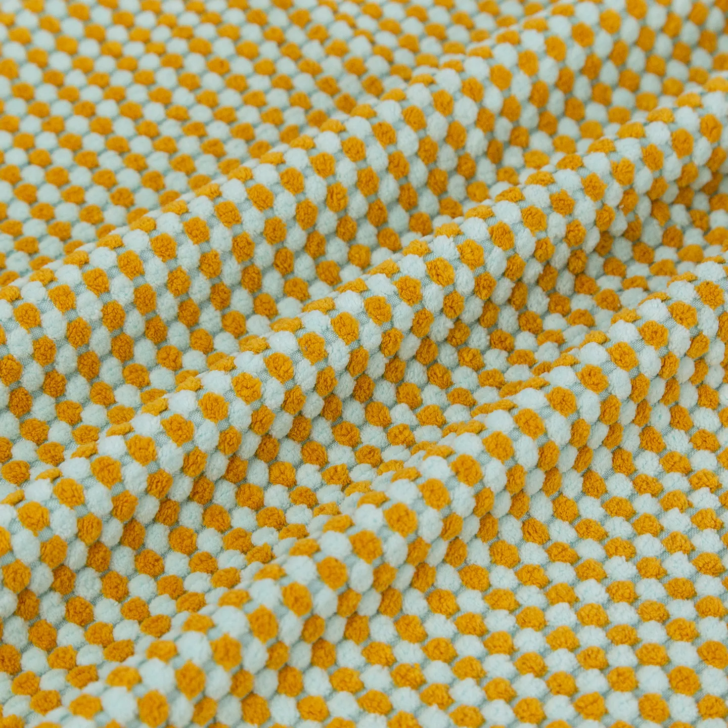 Zachte tweekleurige sojabonen geruite stof voor handgemaakte doe-het-zelf kussens, babykledingstoffen per meter, naaistofmateriaal