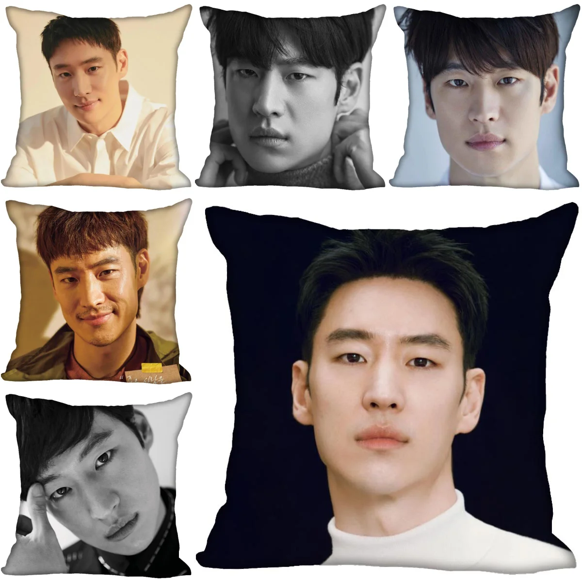 

KPOP Lee Je Hoon Pillow Cover Bedroom Home Office Decorative Pillowcase Square Zipper Pillow Cases Fabric Eco-Friendly 0824