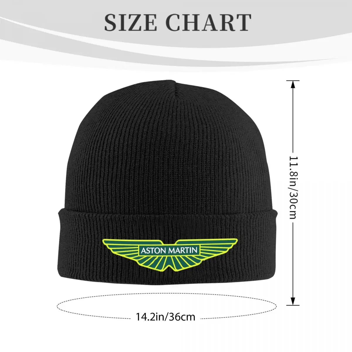 Aston Martin F1 Warm Knitted Cap Hip Hop Bonnet Hat Autumn Winter Outdoor Beanies Hats for Unisex Adult