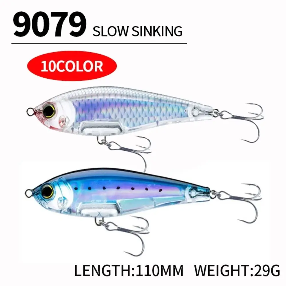 1PC 110mm 29g Slowly Sinking Fishing Lure 3D Eyes VIB Fishing Bait Minnow Wobbler Bass Artificial Bait Fishing Tackle