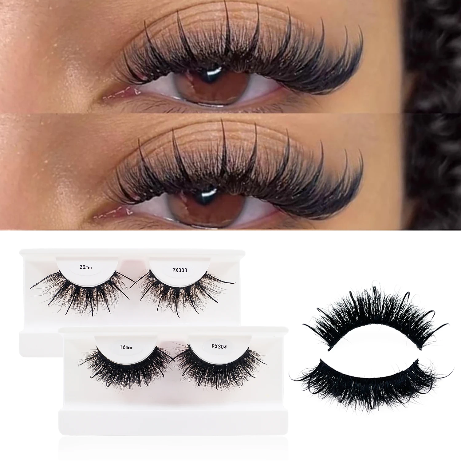 RED SIREN Wispy Lashes New 16mm 18mm 25mm Mink Lashes Fluffy Makeup Accessories Long Natural Look Spike False Eyelashes