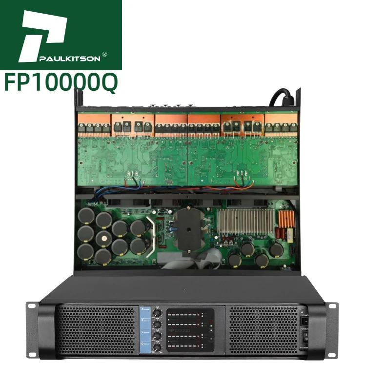 

Paulkitson Amplifier FP10000q 4X1350W Professional Power Amplifier 4 Channel 10000 Watt Speakers Power Amplifier Sound Equipment