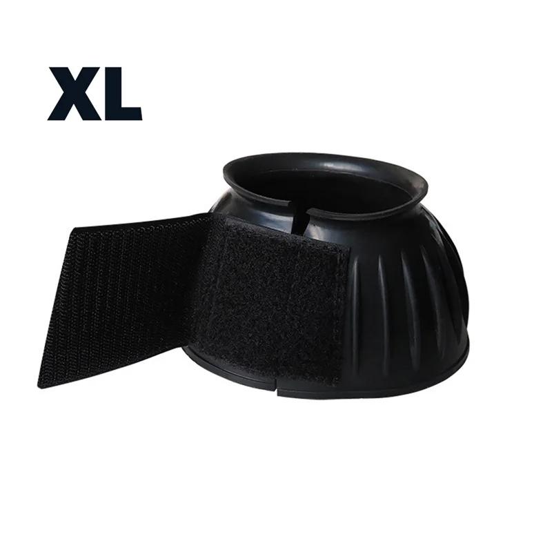 AEB0-2Pcs المطاط جرس الأحذية الزائدة الحصان الأحذية لينة الخيول الأحذية واقية والعتاد الملحقات لمعدات التدريب #3