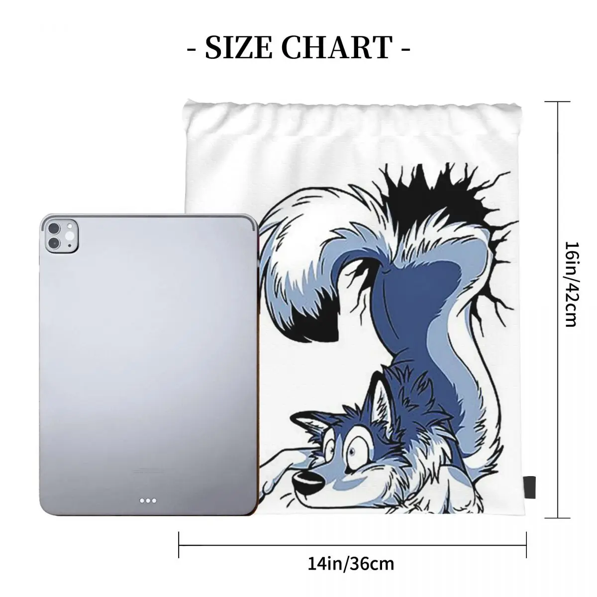 Un-Stuck Blue Husky Backpacks Multi-function Portable Drawstring Bundle Pocket Sundries Bag Book Bags For Travel School