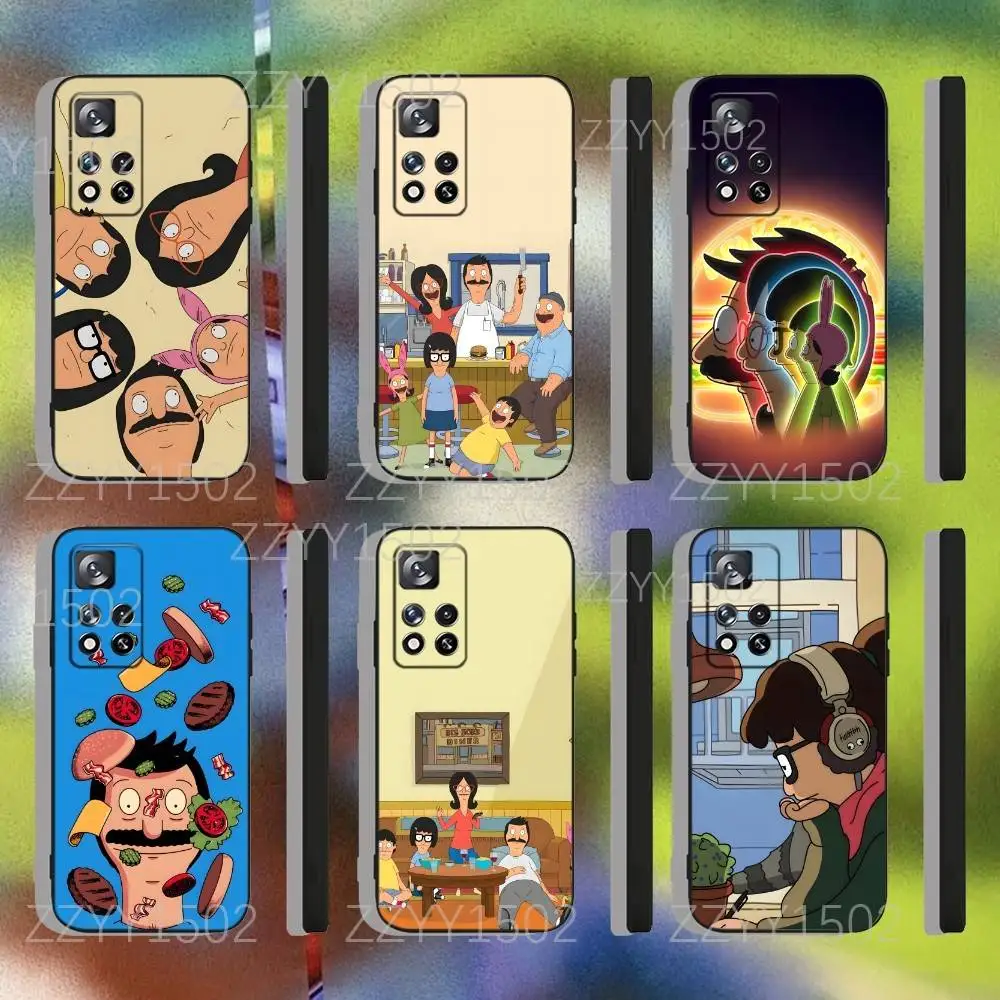 

B-Bobs Burgers Phone Case For Samsung S25,S24,Ultra,S20,S30,Plus,S22,S23,Ultra,Plus,5G Black Silicone Soft