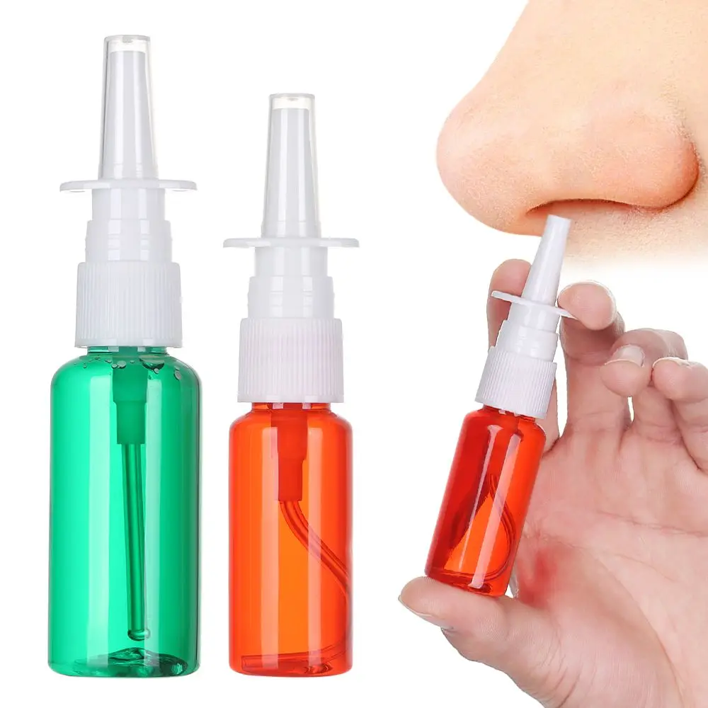 5/10/20/30/50ml Home Mist Plastic Pump Refillable Container Spray Bottle Nose Dropper Bottles Empty Nasal Sprayer