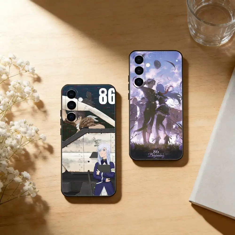 

86-Eighty Six Phone Case Black Silicone Soft For Samsung Galaxy A73,A72,A71,A70,A53,A52,A51