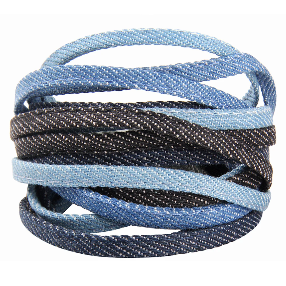 5 Meter Denim-Stoffseil 5mm Flachkordel Bastelzubehör Dekorationsband DIY Haarschmuck Schleife Armband Schmuckherstellung Kordelzubehör – Detail 1