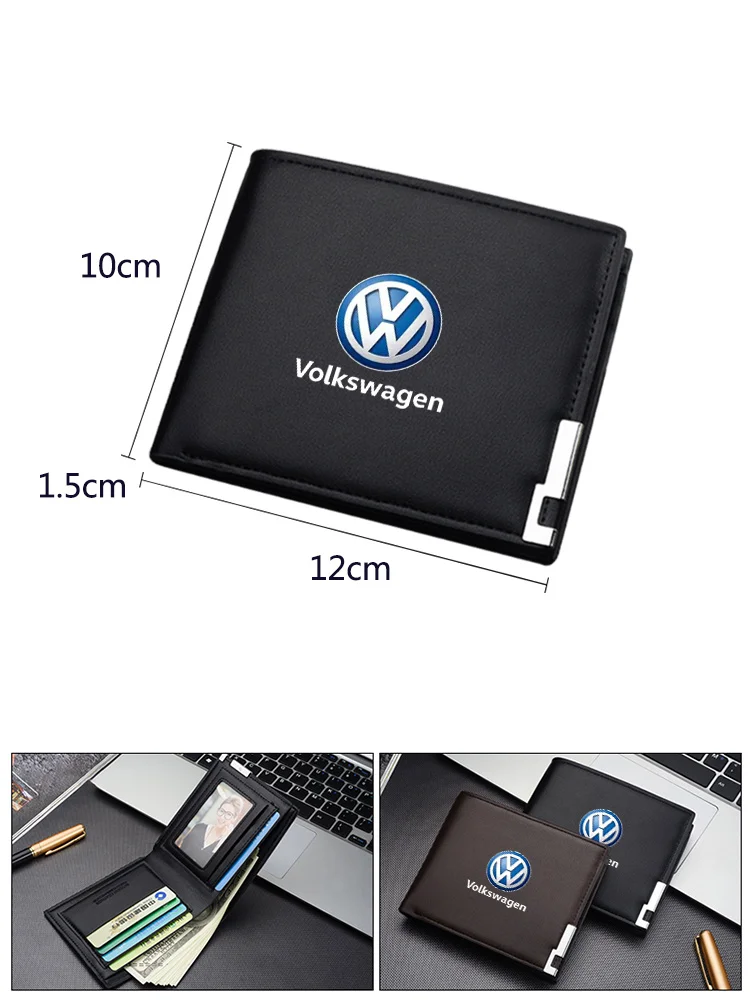 Car Wallet Men Leather Driver Licence Holder Key Card Bag For Volkswagen Golf Polo Tiguan Passat Jetta Touran TSI R32 MK4 GTI view 5