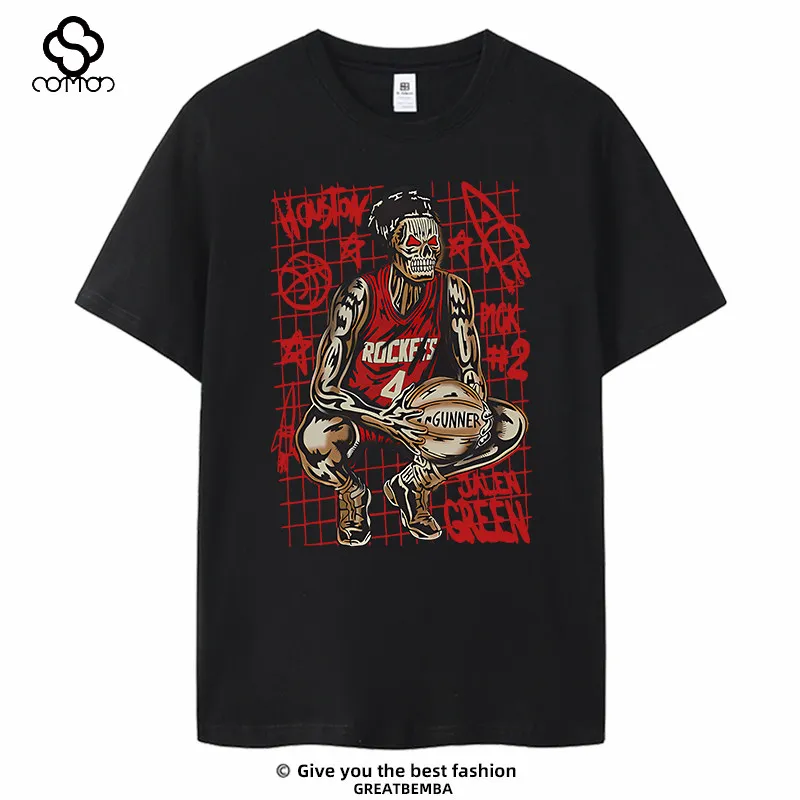 Lone Ranger Celtics Timberwolves Curry Flying Kurzarm-T-Shirt, große Größe, amerikanischer Trend, lässig, Frühling und Sommer, Herren
