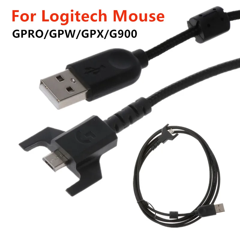 Línea de ratones USB, cable de carga de 1,8 M para alfombrilla de ratón Logitech G Powerplay/teclado inalámbrico G Pro/altavoz G560
