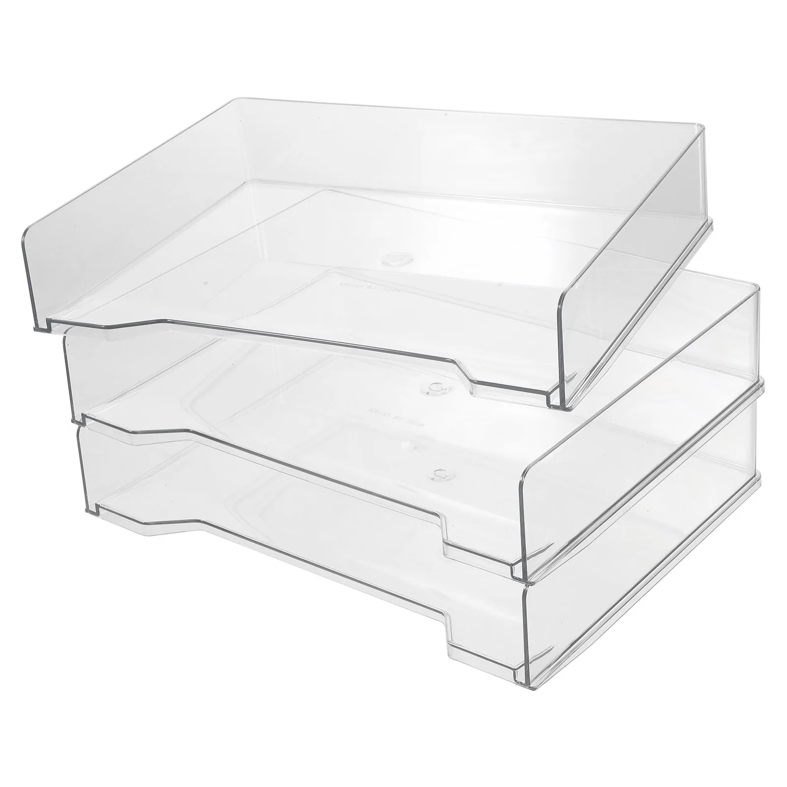 3Pcs Document Shelf Plastic Desk Organizer Office File Storage Rack for Study Office Use Desk Organizers and Accessories