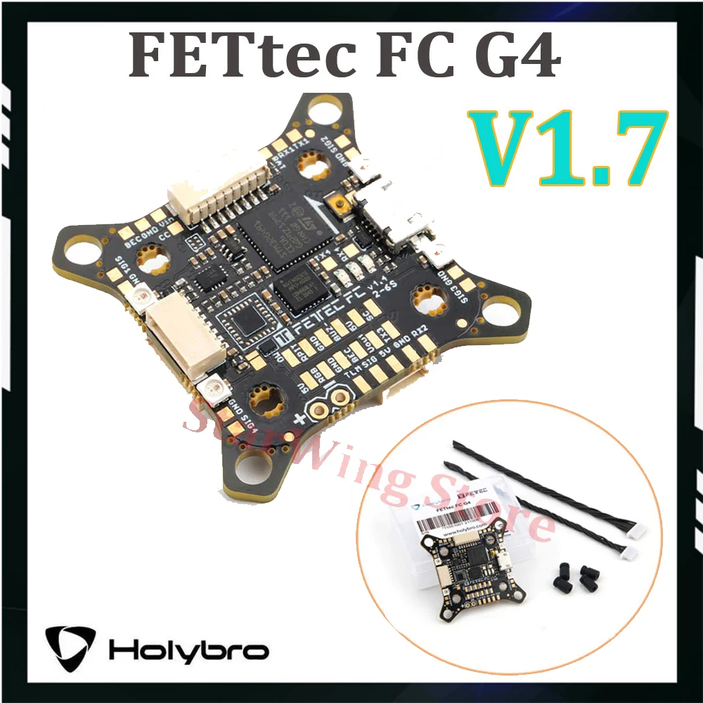 Holybro FETtec FC G4 KISS V1.7 Firmware 170MHz 2-6S Flight Controller 5V/16V BEC 20X20mm 30.5X30.5mm for FPV Drones DIY