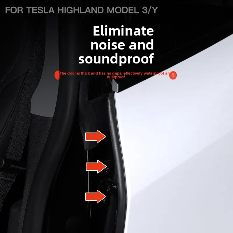 

Suitable for Tesla 2025 Model Y Juniper Soundproof Sealing Strip B-Pillar Soundproof and Noise Reduction Strip